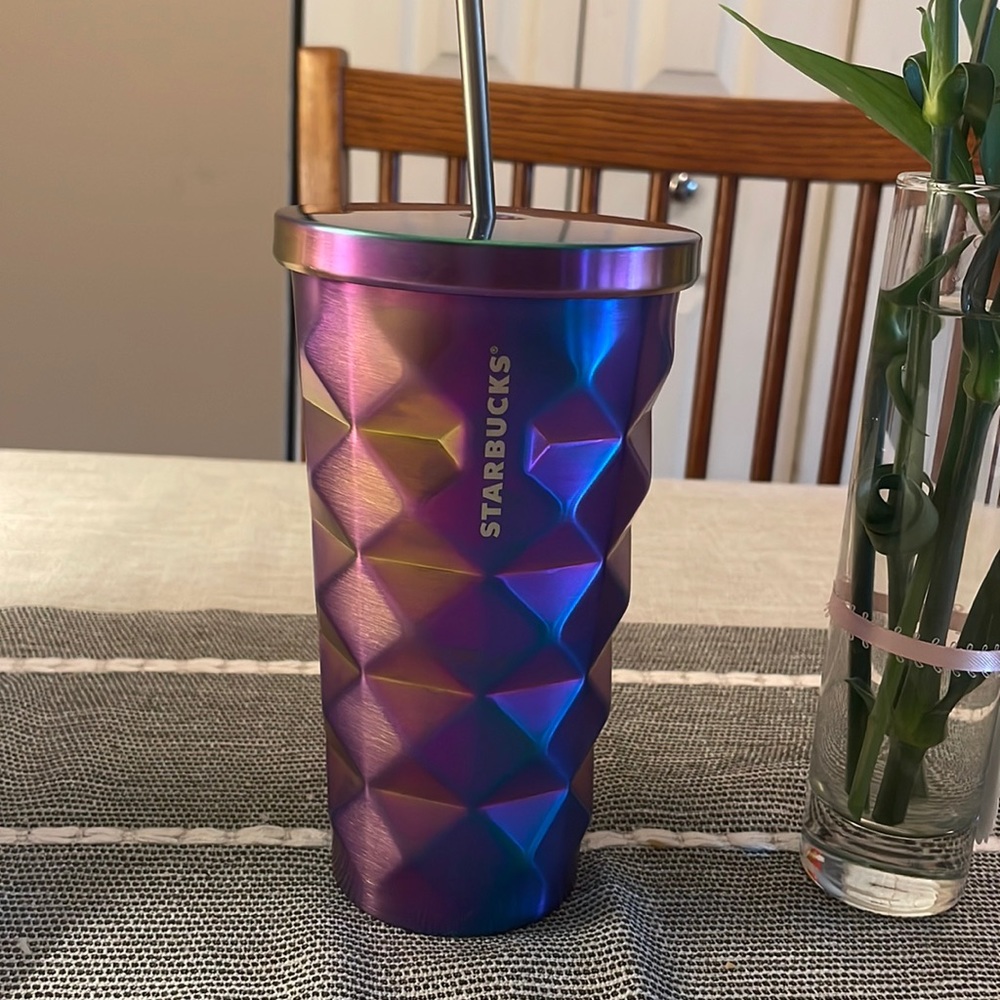 Starbucks pineapple  Iridescent oil slick Tumblr